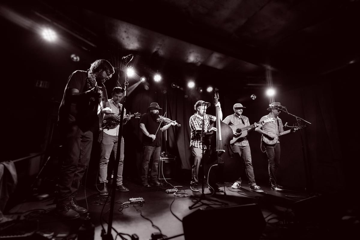 Fed on Peaches performing live on stage at Moe's.